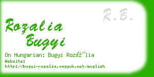 rozalia bugyi business card